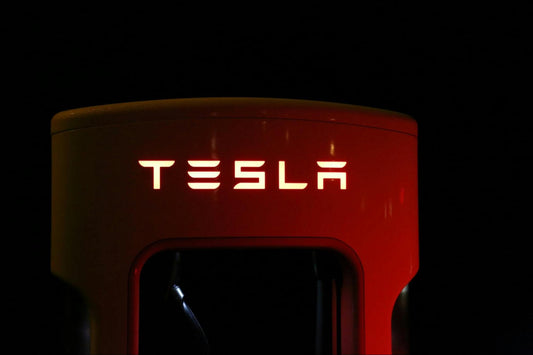 Red Tesla Sign