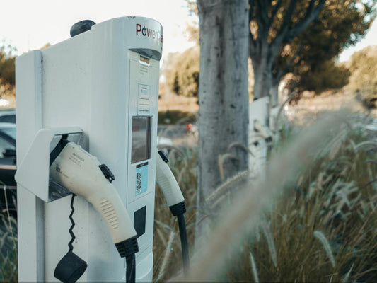 White Electric Vehicle Charger