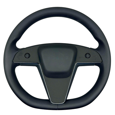 Steering Wheel / Yoke Vinyl Covers - 2021+ Tesla Model S / X (Plaid & Long Range, Refresh) - EV Universe Shop