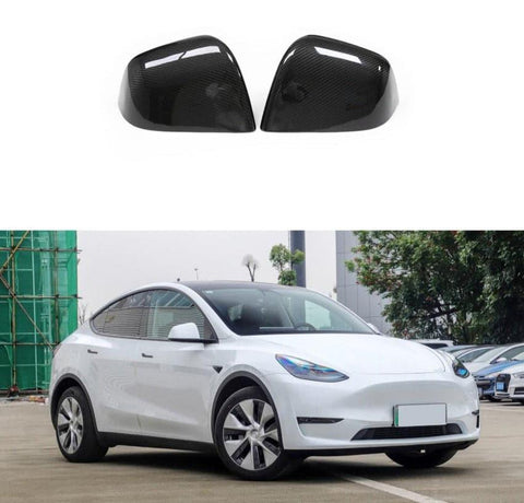Genuine Dry Carbon Rear View Mirror Covers - Tesla Model Y 2020-2021
