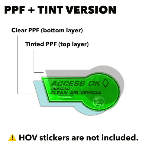 California HOV Stickers PPF + Tint (2023, 2022) - EV Universe Shop