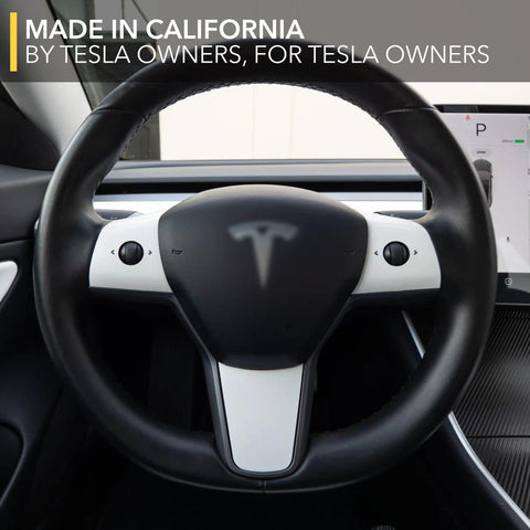Steering Wheel Vinyl Cover - Tesla Model 3 / Y - EV Universe Shop