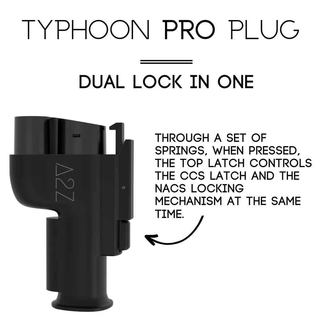 A2Z Typhoon Pro - Universal NACS to CCS1 Adapter for High-Speed EV Charging