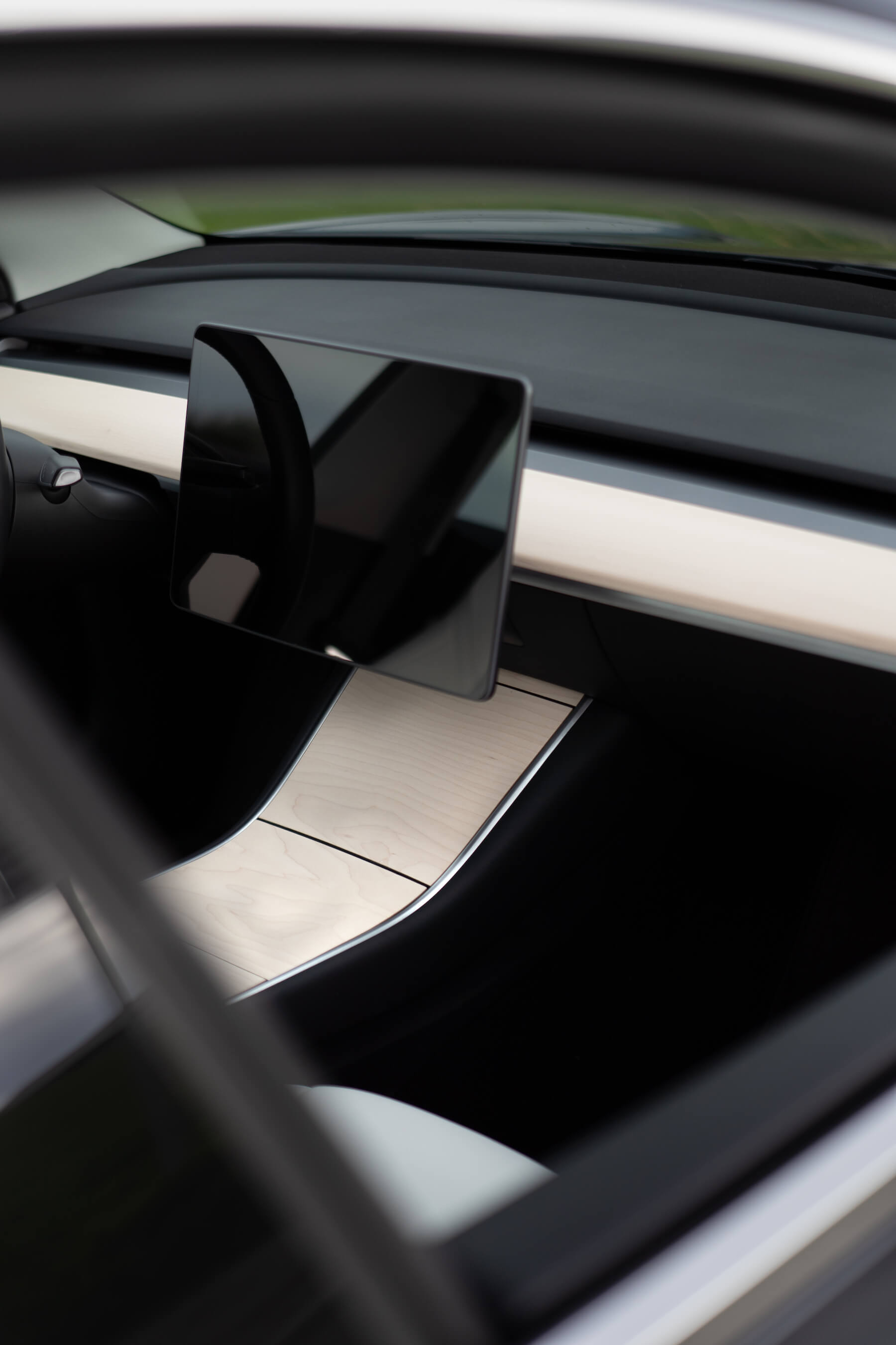 Wood Center Console Cover for Tesla Model 3 & Y (2018-2021)