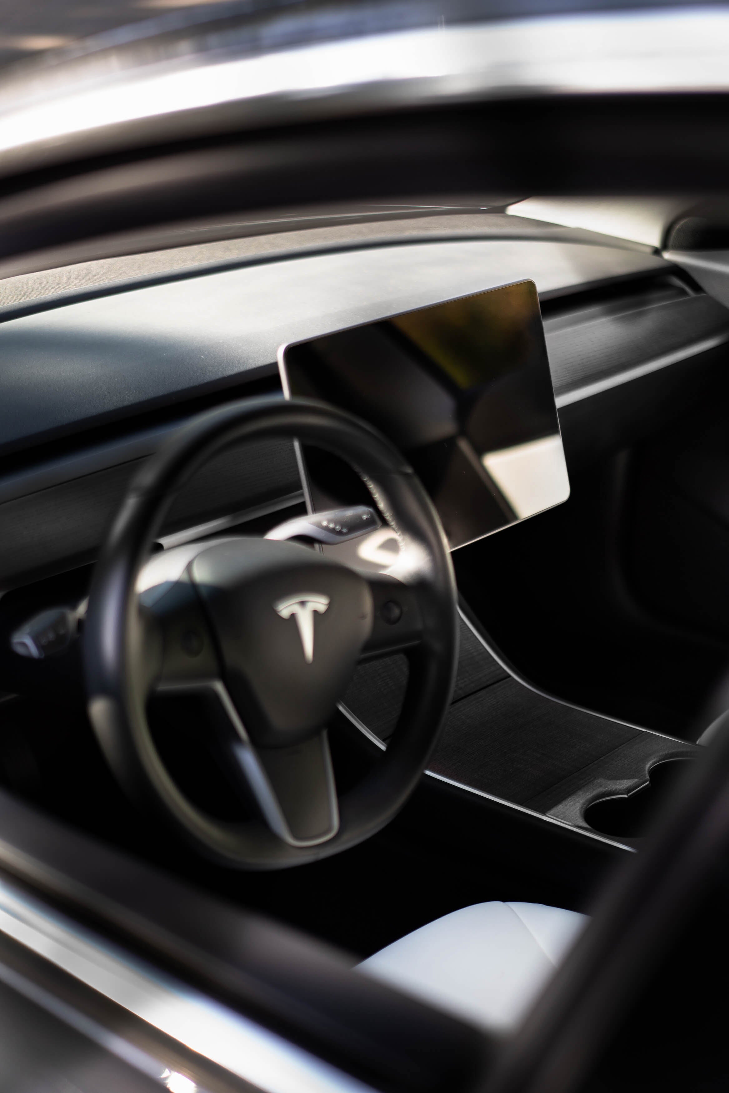 Wood Center Console Cover for Tesla Model 3 & Y (2018-2021)