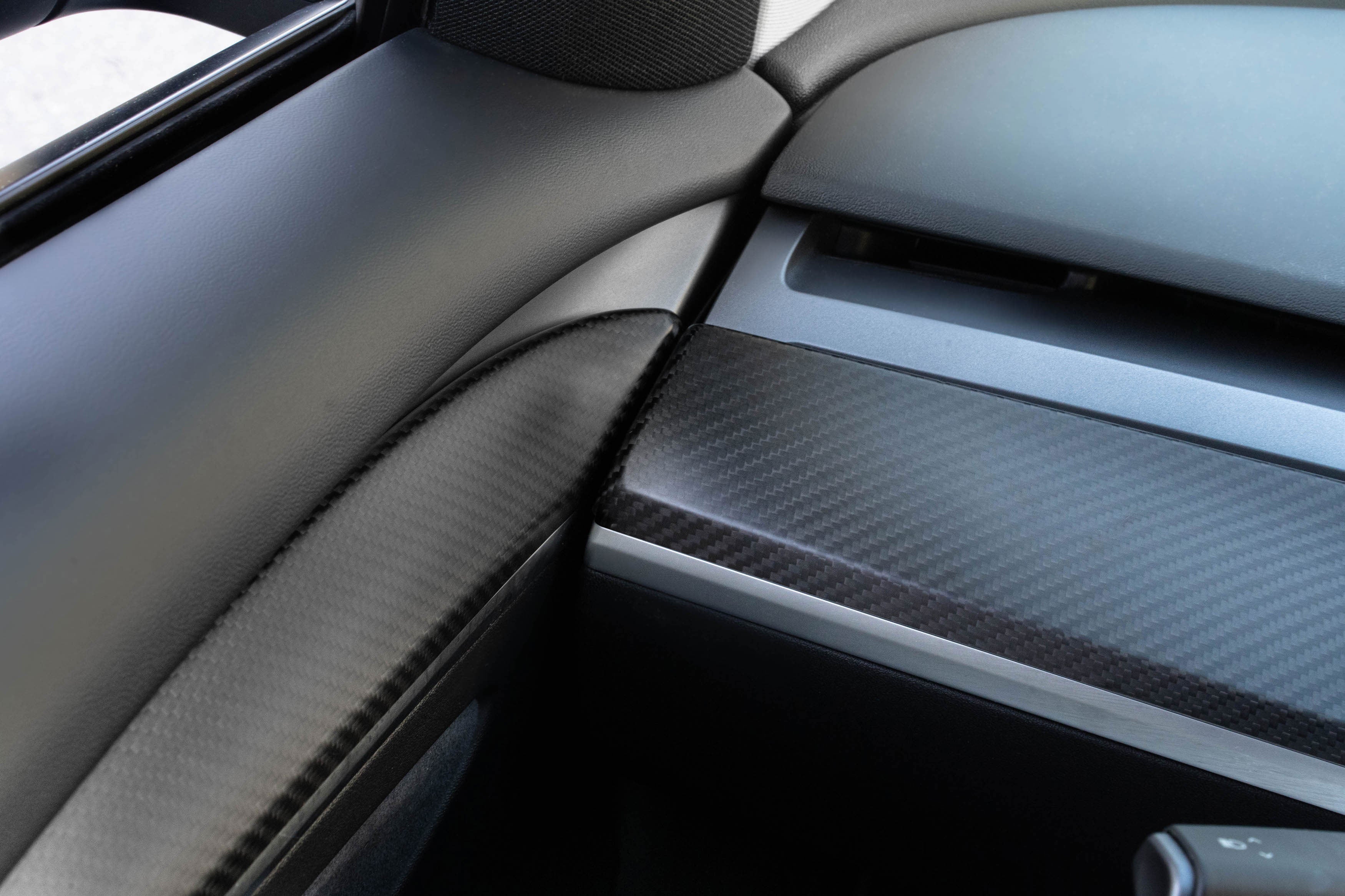 Genuine Carbon Fiber Door Panels for Tesla Model 3 & Y (2021-2024)