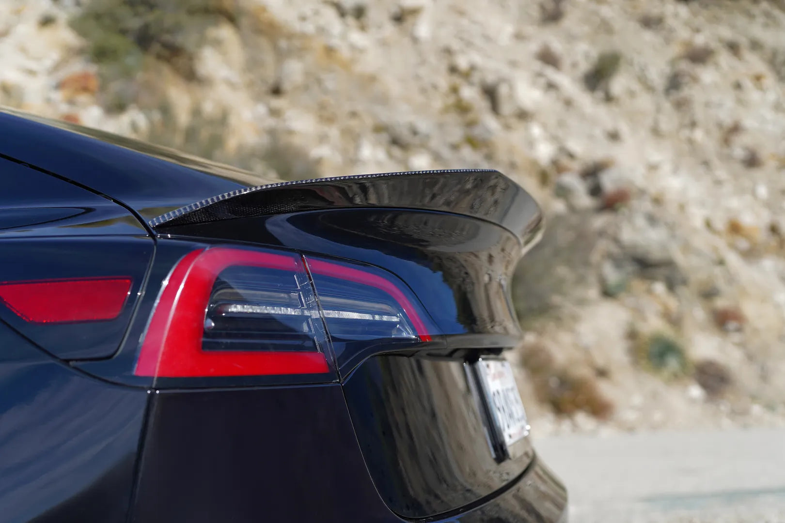 Glossy Carbon Fiber V-Style Spoiler