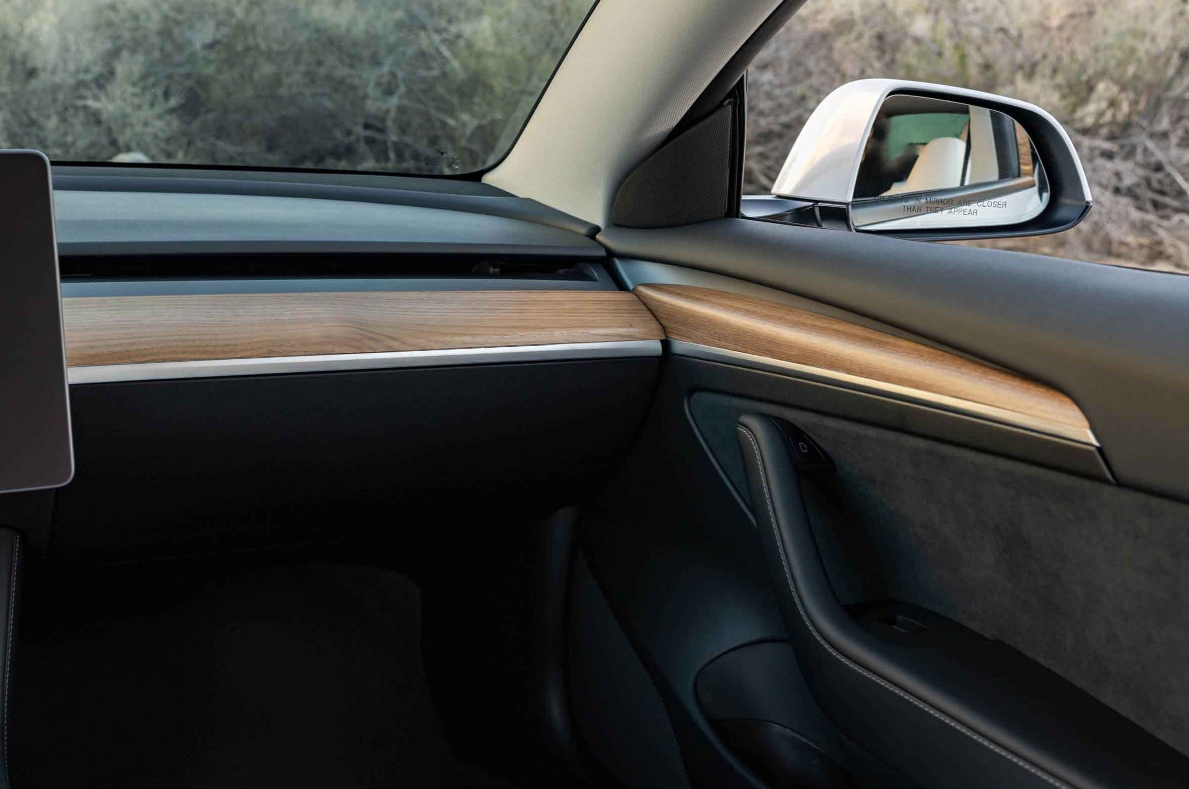 Genuine Wood Door Panels Cover for Tesla Model 3 & Model Y (2021-2024)