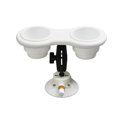 SeaSucker 2-Cup Holder - Angle Mount in White