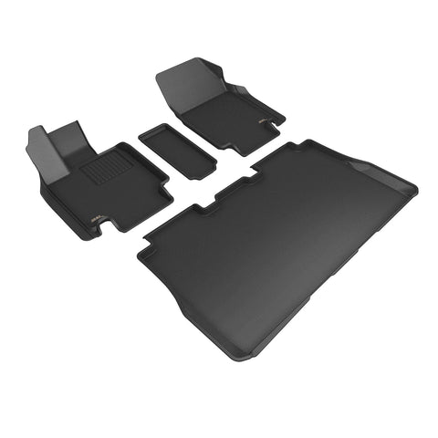 TESLA CYBERTRUCK 2024  FLOOR MAT SET KAGU BLACK ROW1 ROW2