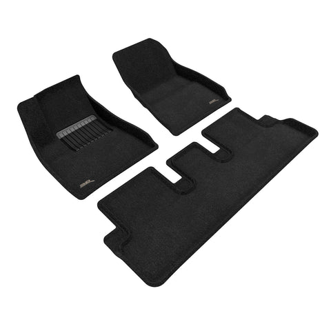 TESLA MODEL 3 2024 (HIGHLAND)  FLOOR MAT SET ELEGANT BLACK ROW1 ROW2