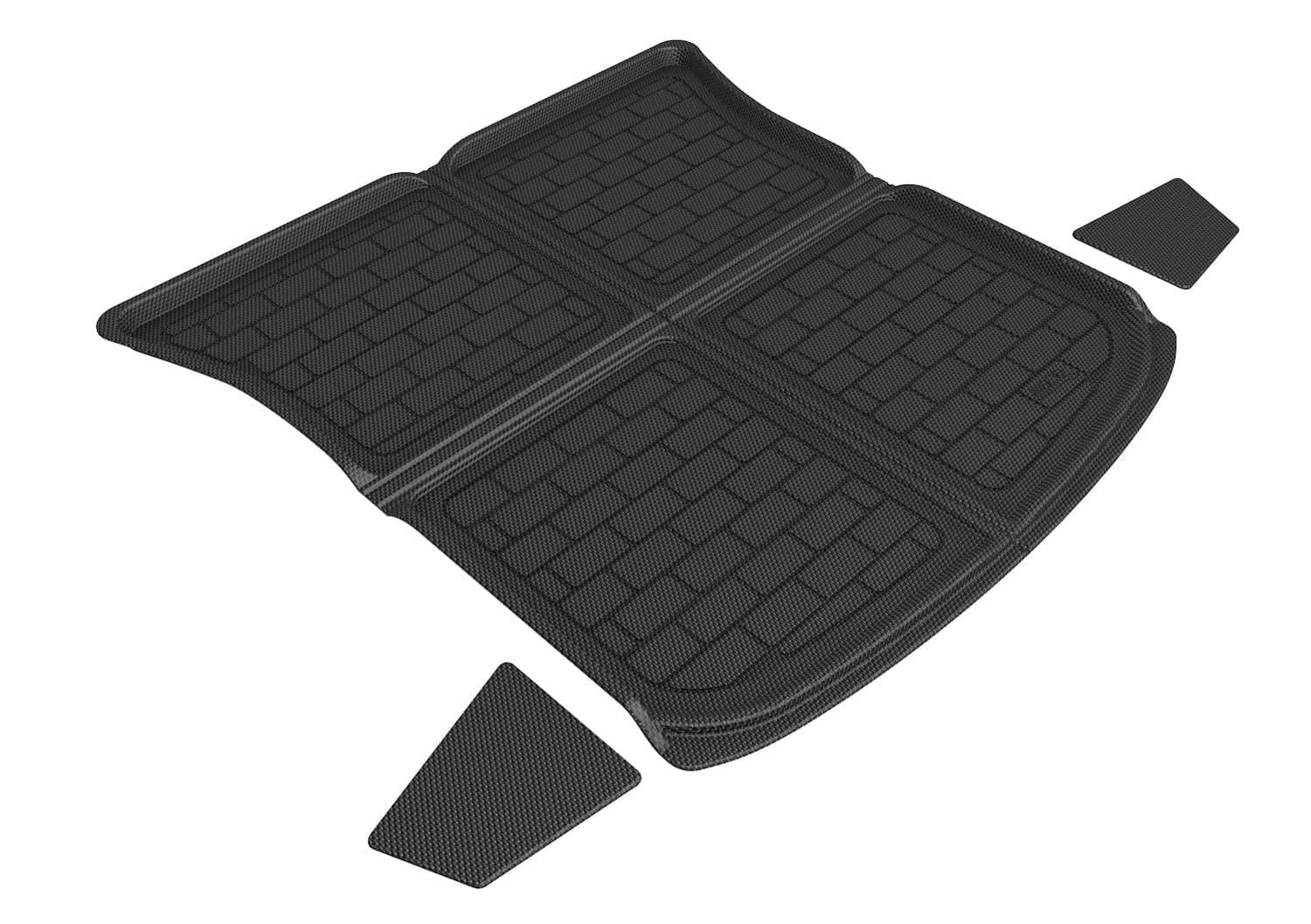 TESLA MODEL Y 5-SEAT 2020-2023 REAR UPPER CROSS FOLD KAGU BLACK CARGO LINER (3PCS) - EV Universe Shop