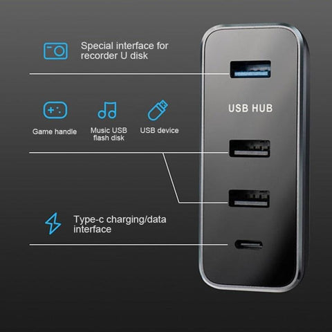 4-in-1 USB Hub Docking Station - Tesla Model 3 and Y Glove Box