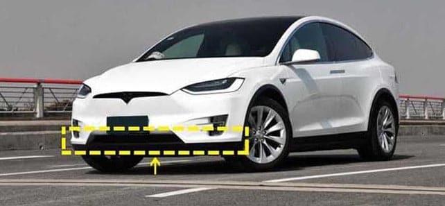 Tesla Model X (2016-2020) - Carbon Fiber Front Lip - EV Universe Shop