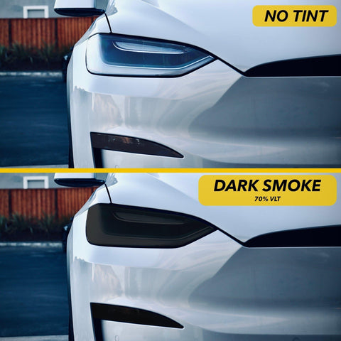 Headlights Smoke Tint - Tesla Model X (2016+ including Plaid) - EV Universe Shop