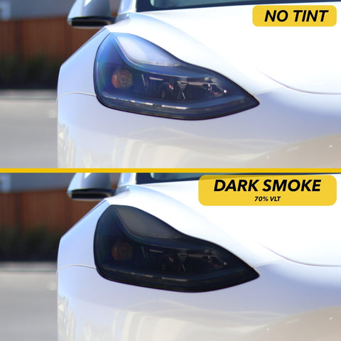 Headlights & Fog Lights Smoke Tint - Tesla Model 3 / Y - EV Universe Shop