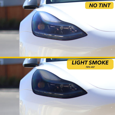 Headlights & Fog Lights Smoke Tint - Tesla Model 3 / Y - EV Universe Shop