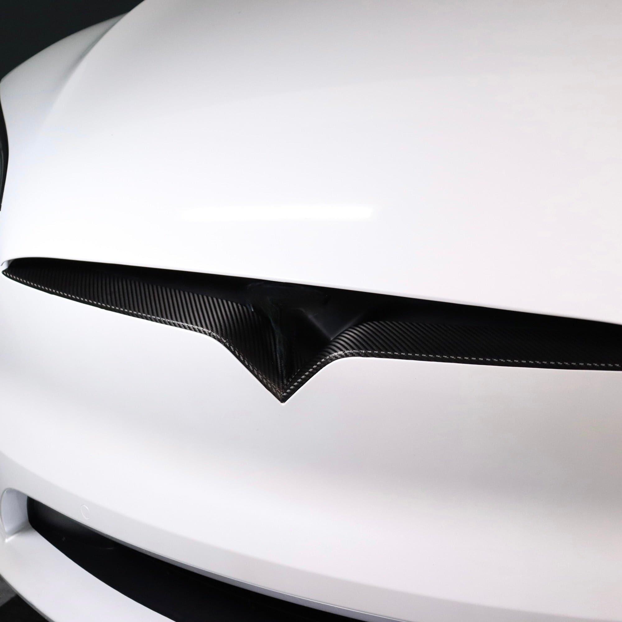 Front Upper Lip Wrap - Tesla Model X (Plaid & Long Range, Refresh) - EV Universe Shop