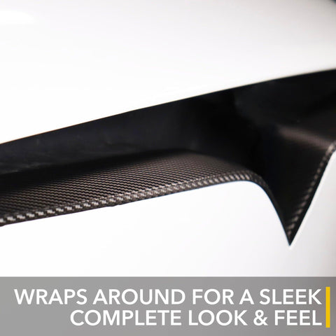 Front Upper Lip Wrap - Tesla Model S (Plaid & Long Range, Refresh) - EV Universe Shop