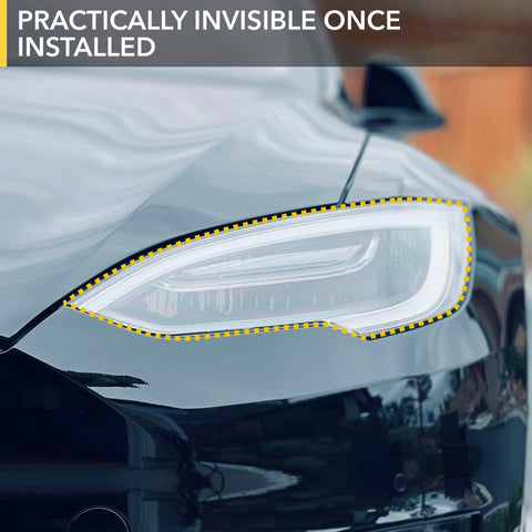 Headlights Clear Protection Film - Tesla Model S (2016+ including Plaid) - EV Universe Shop