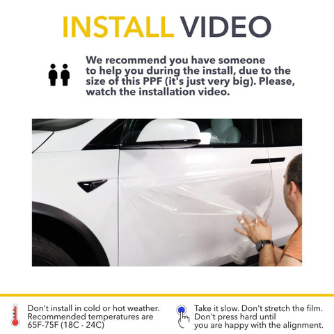 Doors Clear Protection Film - Tesla Model X - EV Universe Shop