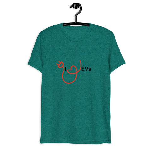 "I Love EVs" Unisex Short sleeve t-shirt - EV Universe Shop
