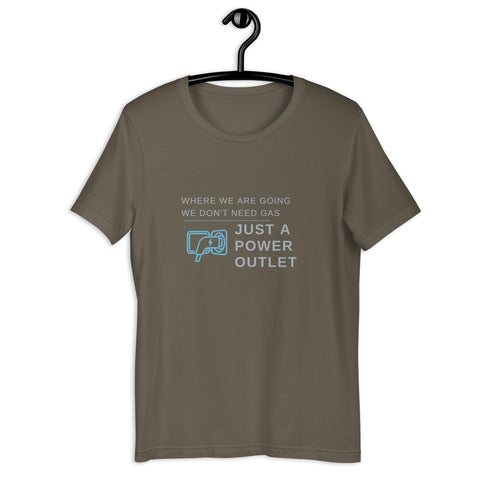 "Just a Power Outlet" NV Unisex t-shirt - EV Universe Shop