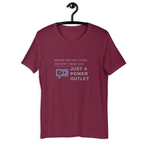 "Just a Power Outlet" NV Unisex t-shirt - EV Universe Shop