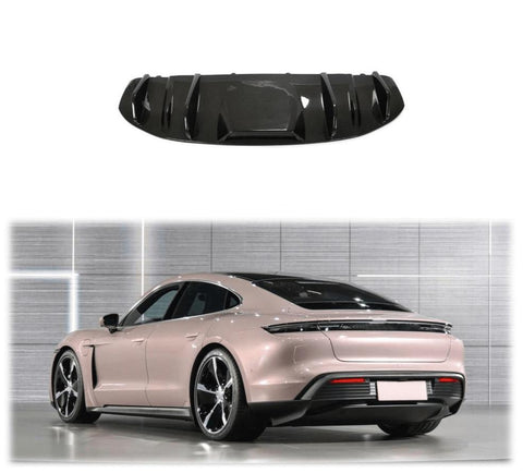 Porsche Taycan (2019-2021) - Dry Carbon Fiber Rear Bumper Diffuser - EV Universe Shop