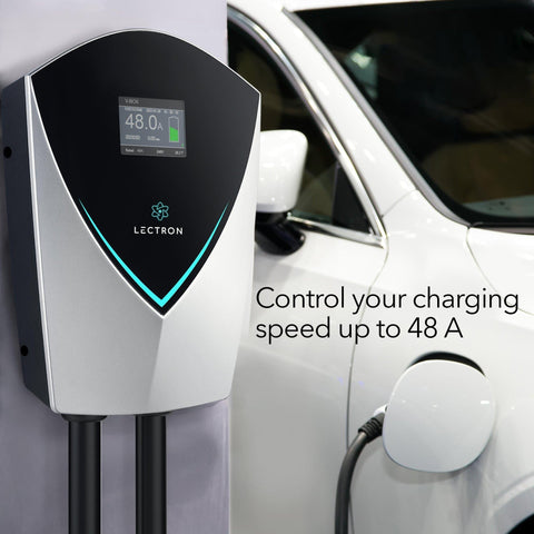 Lectron V-Box 48 Amp Electric Vehicle Charging Station - Powerful Level 2 EV Charger (240V) with NEMA 14-50 Plug/Hardwired - Energy Star Certified for J1772 EVs - EV Universe Shop