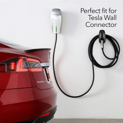Lectron Wall Mount and Cable Charger Holder Compatible with Tesla Wall Connector (Model X/Model S/Model Y/Model 3) - Protective Accessory for Your Tesla Charger (Black) - EV Universe Shop