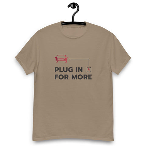 "Plug In For More" Unisex Classic Tee - EV Universe Shop
