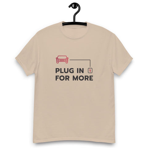"Plug In For More" Unisex Classic Tee - EV Universe Shop