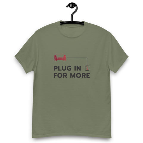 "Plug In For More" Unisex Classic Tee - EV Universe Shop