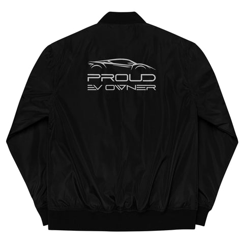 "Proud EV Owner" Premium recycled bomber jacket - EV Universe Shop