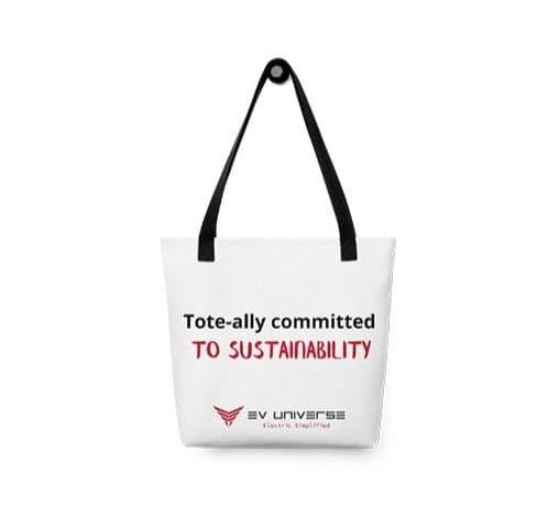 "Tote-ally Committed to Sustainability" Tote Bag - EV Universe Shop