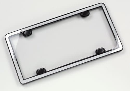 WeatherTech ClearCover License Plate Cover w/ Chrome Trim - EV Universe Shop